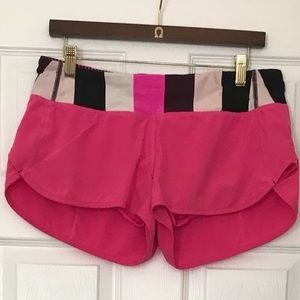 Lulu Lemon Magenta Speed Shorts